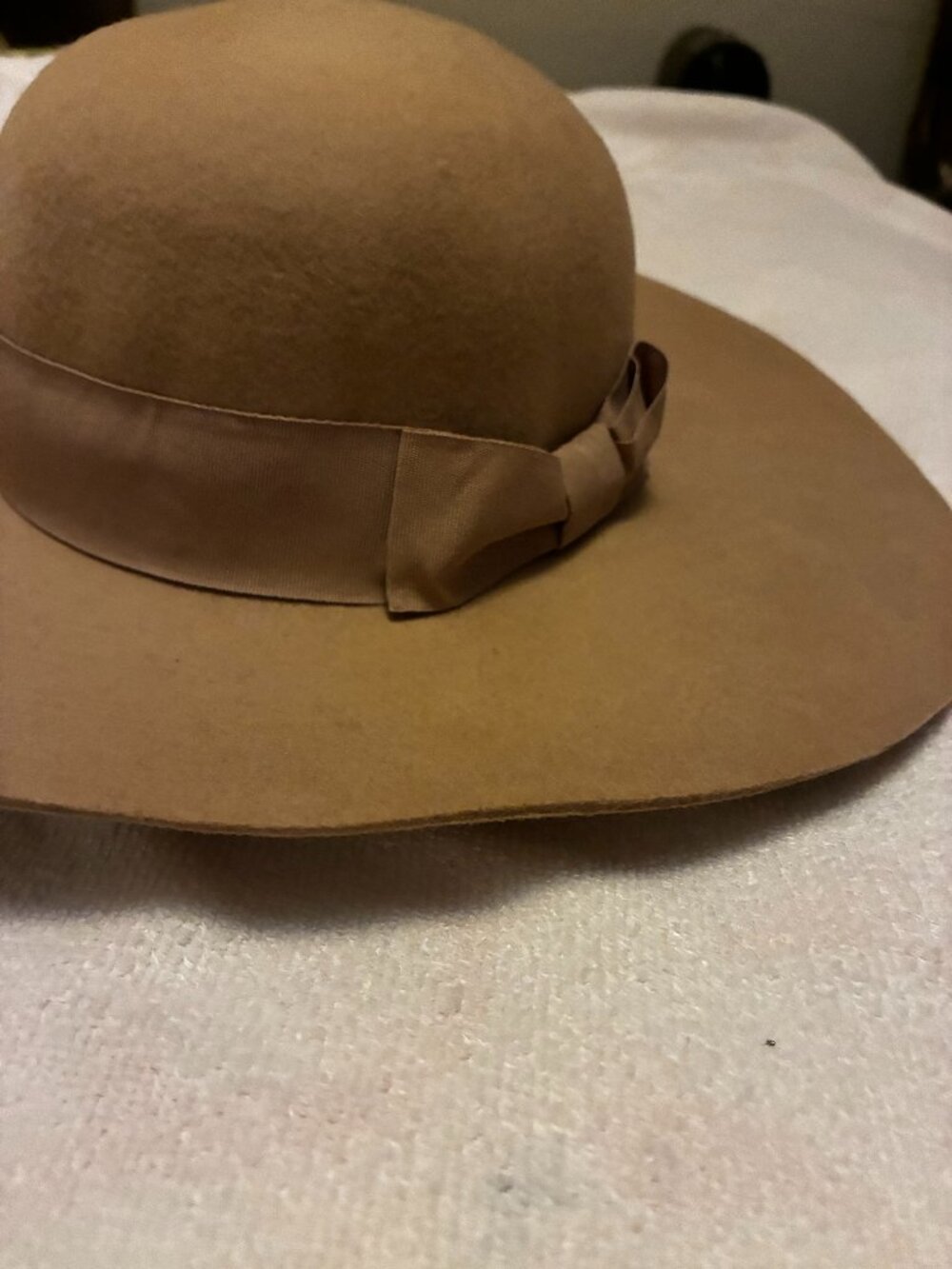 White House Black Market Tan wool hat